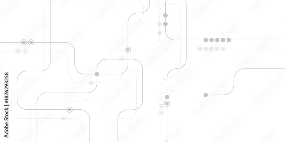 Obraz premium Abstract geometric Circuit connect lines and dots.Simple technology graphic background.Illustration Vector design Network technology and Connection concept.