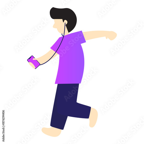 Trendy Gen Z Gradient Character for Modern Activities