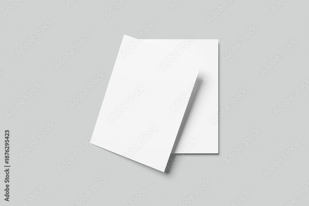 Fototapeta premium Realistic Postcard Blank Mockup