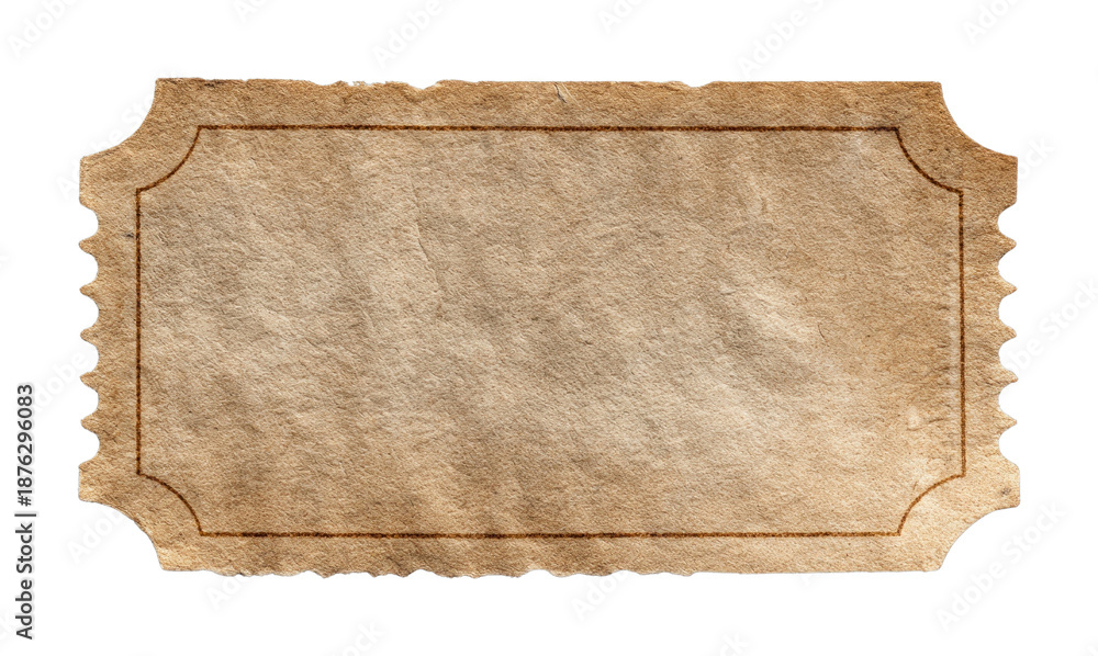 Obraz premium PNG Vintage textured blank ticket