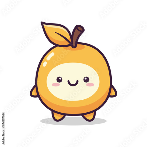 Adorable Cartoon Orange Character Illustration
