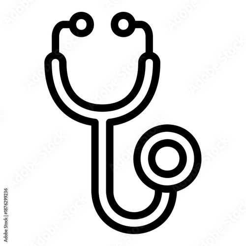 병원 진료 상담 아이콘. 병원 아웃라인 아이콘