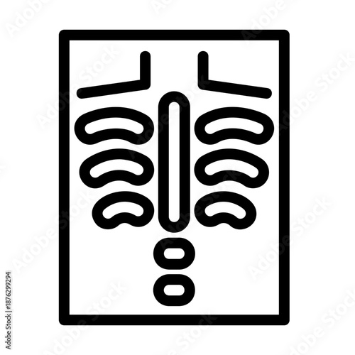 엑스레이 아이콘. 병원 아웃라인 아이콘