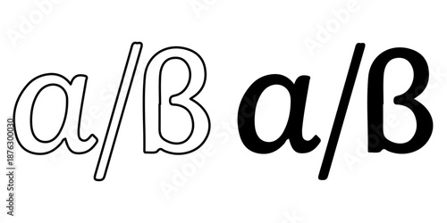 Greek Letters Alpha and Beta Symbols