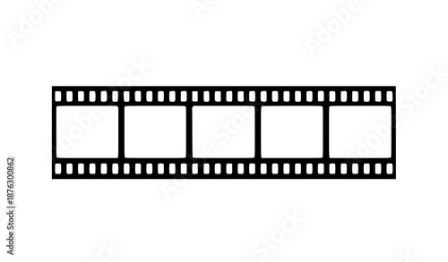 Dynamic rolling filmstrip vector illustration for video photography and cinema