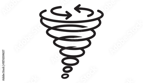 Tornado isolated on white background