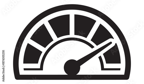Speedometer gauge icon isolated on white background