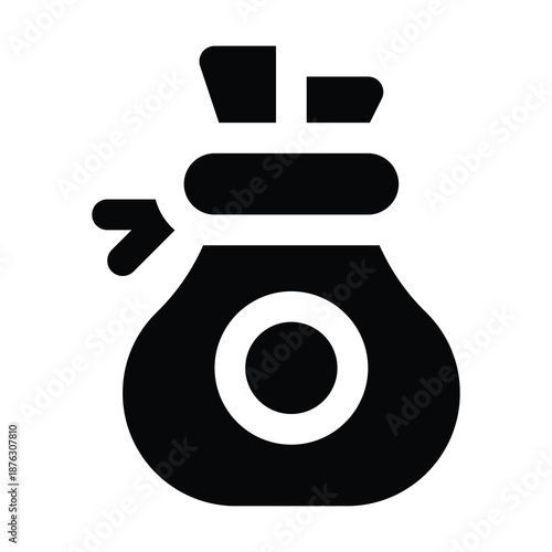 Money bag prosperity Glyph icon vector illustration
