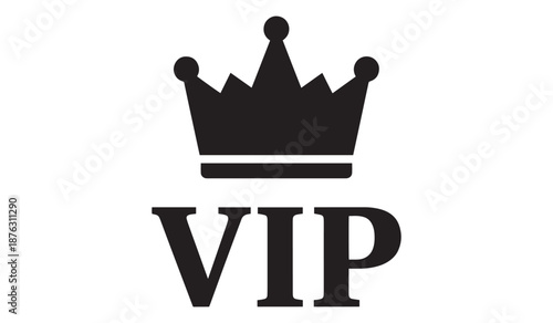 Vip crown symbol isolated on white background