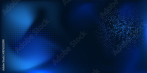 Dot white blue wave light screen gradient texture background. Abstract technology big data digital background.