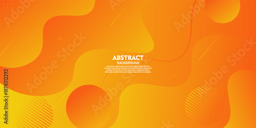 Futuristic orange abstract background. Trendy overlapping dynamic wave pattern. Vector eps10