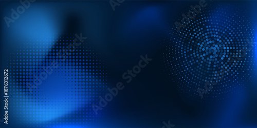 Dot white blue wave light screen gradient texture background. Abstract technology big data digital background.