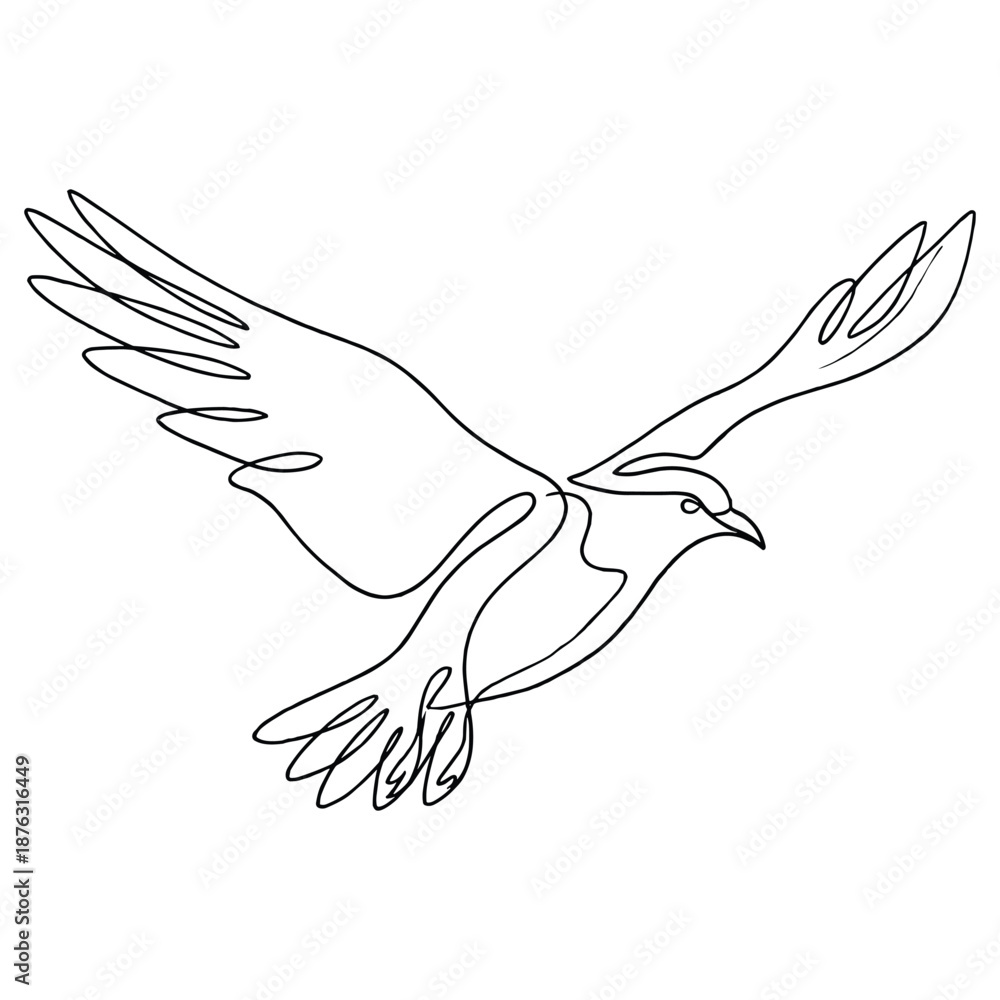 Fototapeta premium Elegant bird in flight