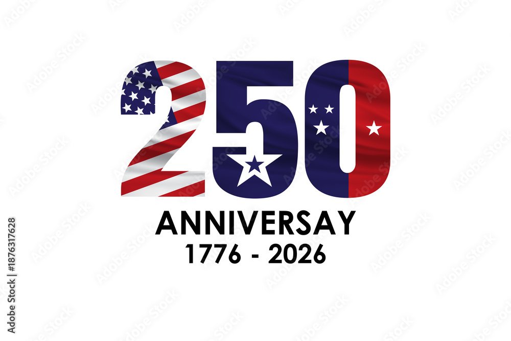 Fototapeta premium 250th anniversary USA Background Logo