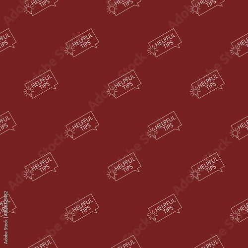 Helpful tips with light bulb seamless pattern isolated on color background