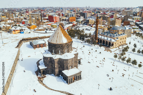 Photos Kumbet Mosque Kars aerial snowy landscape view