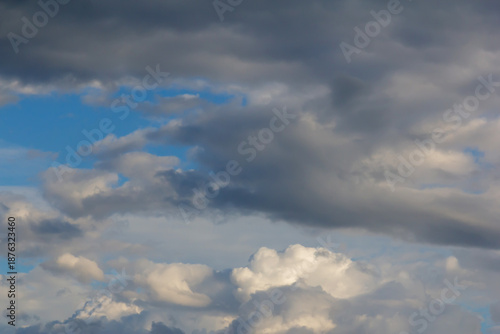 Calm Sky With Cloudscape Under Soft Light and Moody Weather, Serene Daytime S...