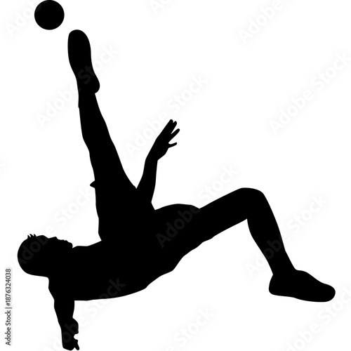 silhouette of a man doing gymnastics