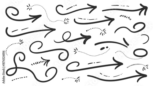Hand drawn arrows collection for creative design projects