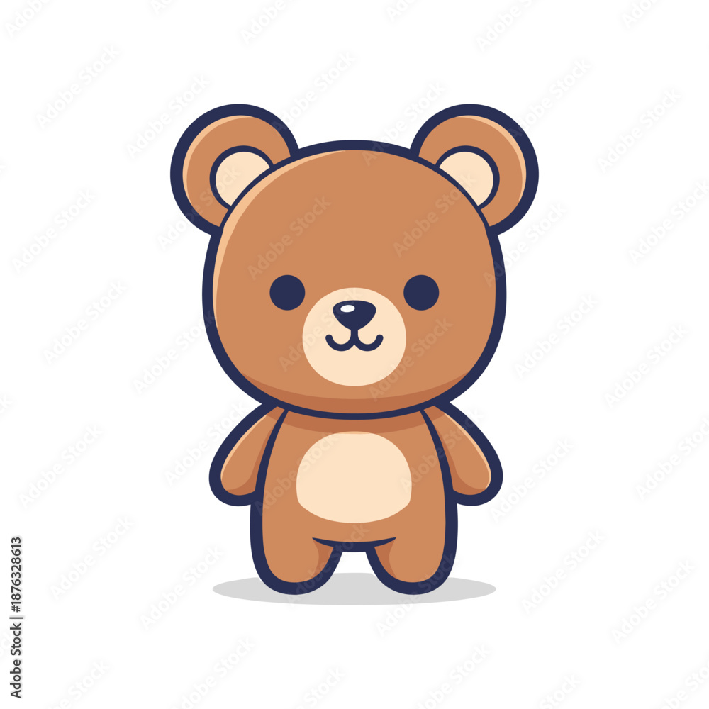 Obraz premium Adorable Cartoon Bear Vector Illustration