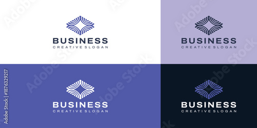Modern Abstract Geometric Business Icon Symbol Logo for Professional Creative Corporate Identity
