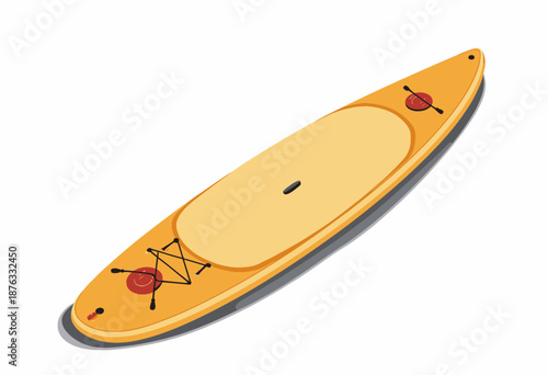 High-performance orange stand-up paddleboard with sleek design and essential features for water adventures