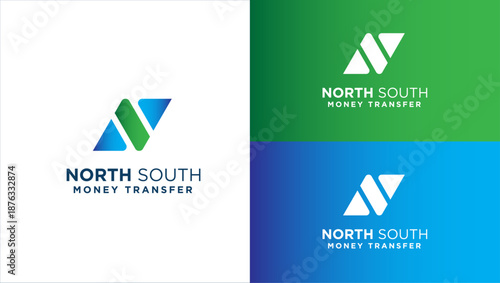 NORTH SOUTH  MONEY TRANSFER, money transfer logo, payment logo, payment system logo, money transfer company 