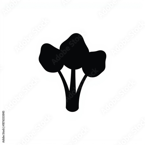 Broccoli Vegetable Silhouette Icon