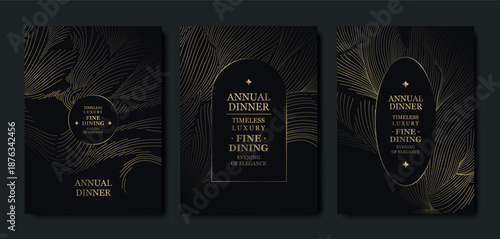 Elegant gold gala background, fine line details. Premium abstract design, geometric patterns, VIP event invitations, formal cards, posters, flyers, awards