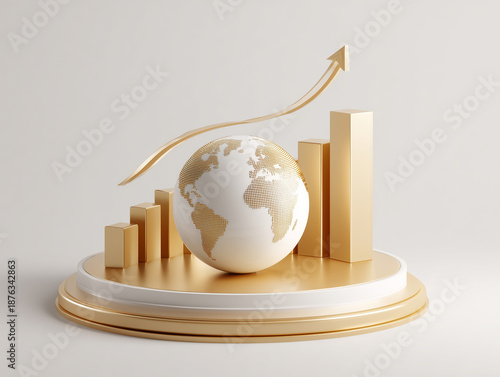 Financial success global market concept