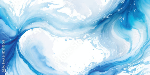 Softly Layered Blue Ocean Wave Abstract for Serene Nature Background
