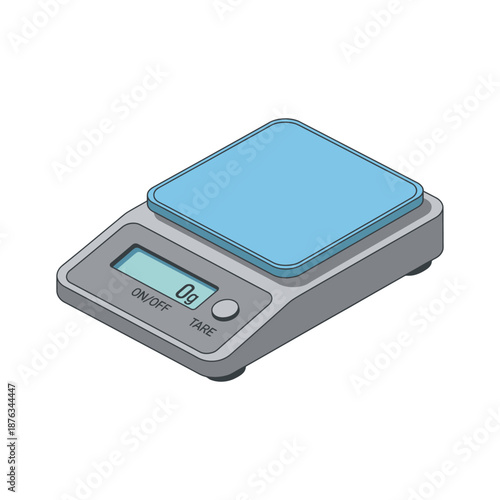 Flat minimalist digital kitchen scale icon