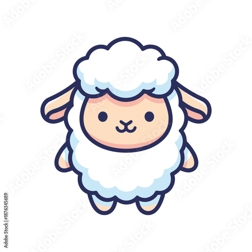Adorable Cartoon Sheep Illustration