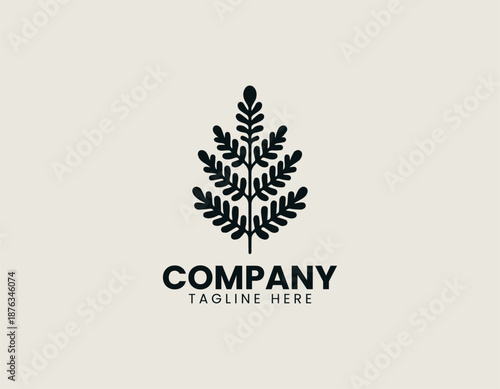 aquatic plant azolla microphylla black vector logo