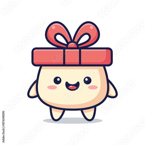 Cute Cartoon Gift Character Illustration