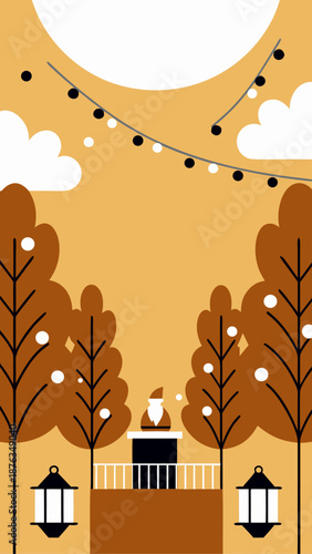 Moonlit Rooftop Garden Santa Delivery