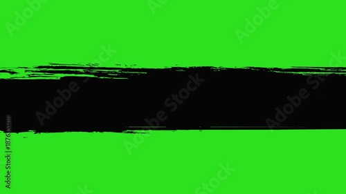 Animation of three brush strokes on a green background