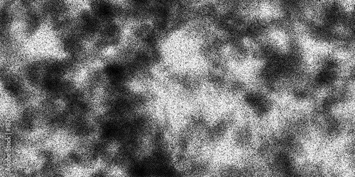 Cloud, sky, smoke or fog as grainy bg with dot texture. Gritty print on paper. Dotwork abstract vector illustration. Background with pointillism effect