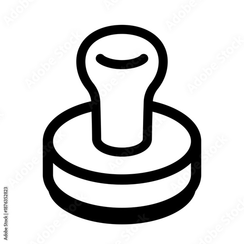 持ち手の付いたスタンプのイラストアイコン。