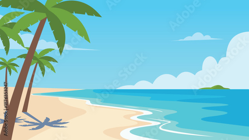 Peaceful Tropical Beach Morning Scene