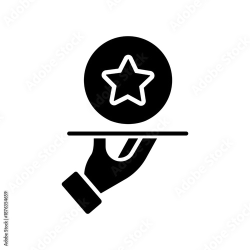 Reward vector icon. premium Illustration sign.  prize symbol. trophy logo.