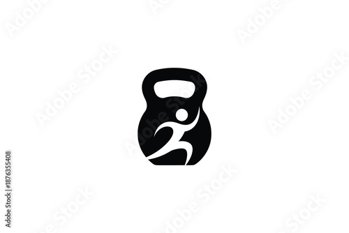 kettlebell with a fitness person inside  fitness equipment  gym gear