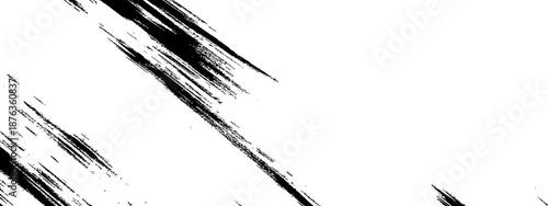 Black grunge diagonal brush stroke texture background overlay distress scratched effect vector