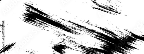 Black ink grunge texture seamless pattern abstract dry brush strokes background overlay