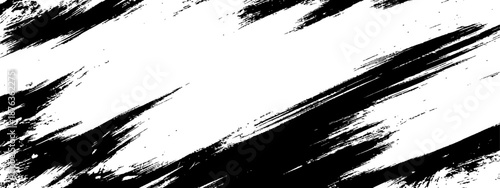 Dynamic Black and White Grunge Diagonal Brush Strokes Background Texture