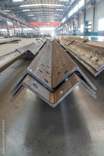 Cross section of angle steel used in the production of iron tower components