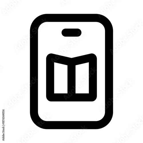 Ebook Modern Line Icon. Professional minimal vector symbol representing digital reading online books education and virtual library.