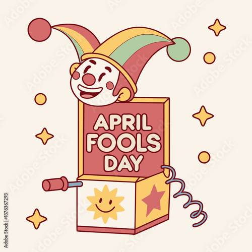 April fools day prank surprise illustration