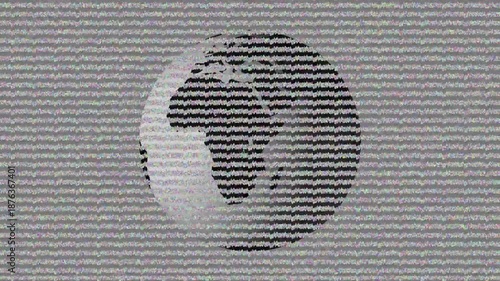 Animation of data processing over business eye