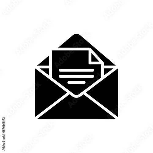 Business Email Notification Icon for Communication and Messaging